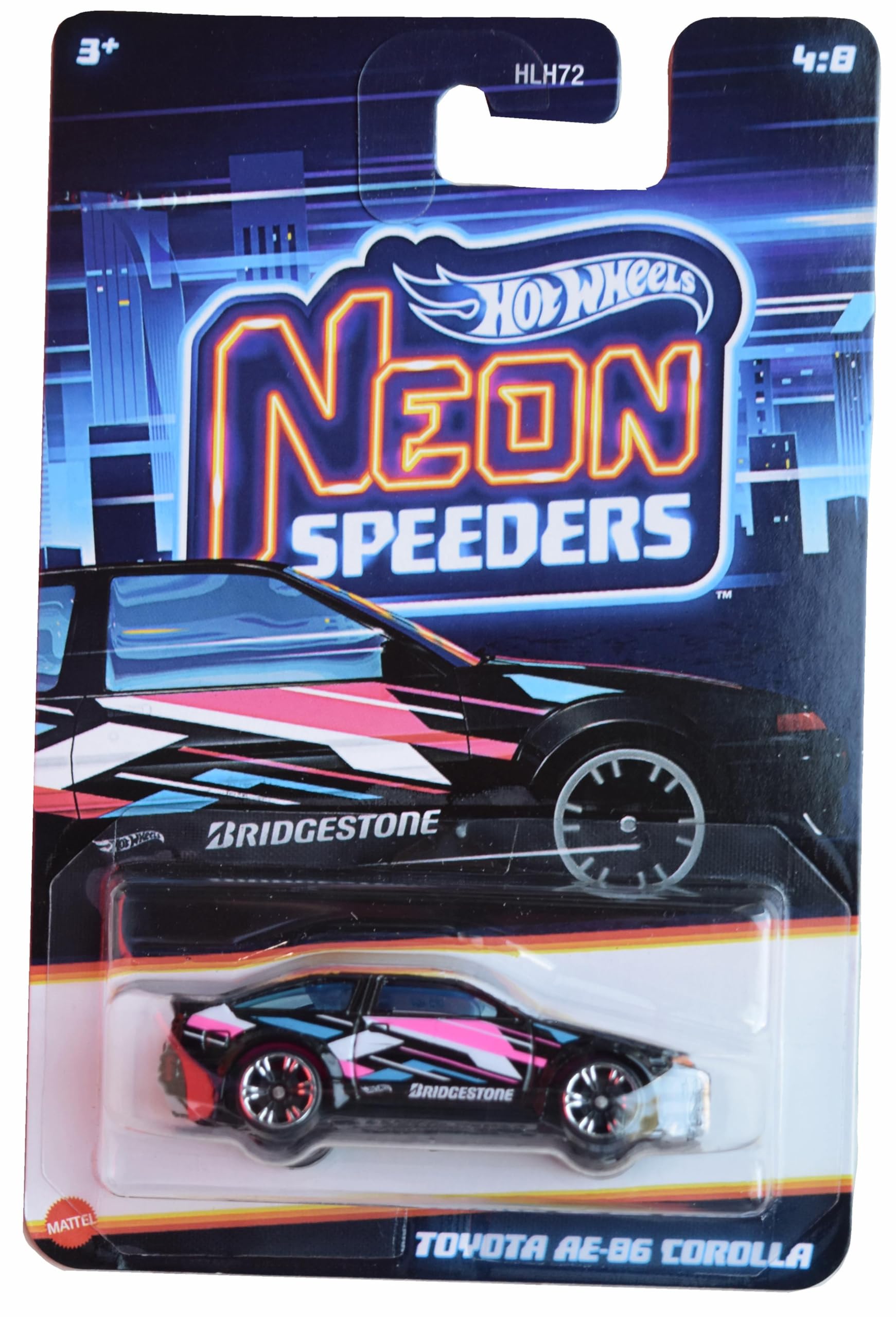 Hot Wheels Toyota AE 86 Corolla, Neon Speeders 4/8 [Black